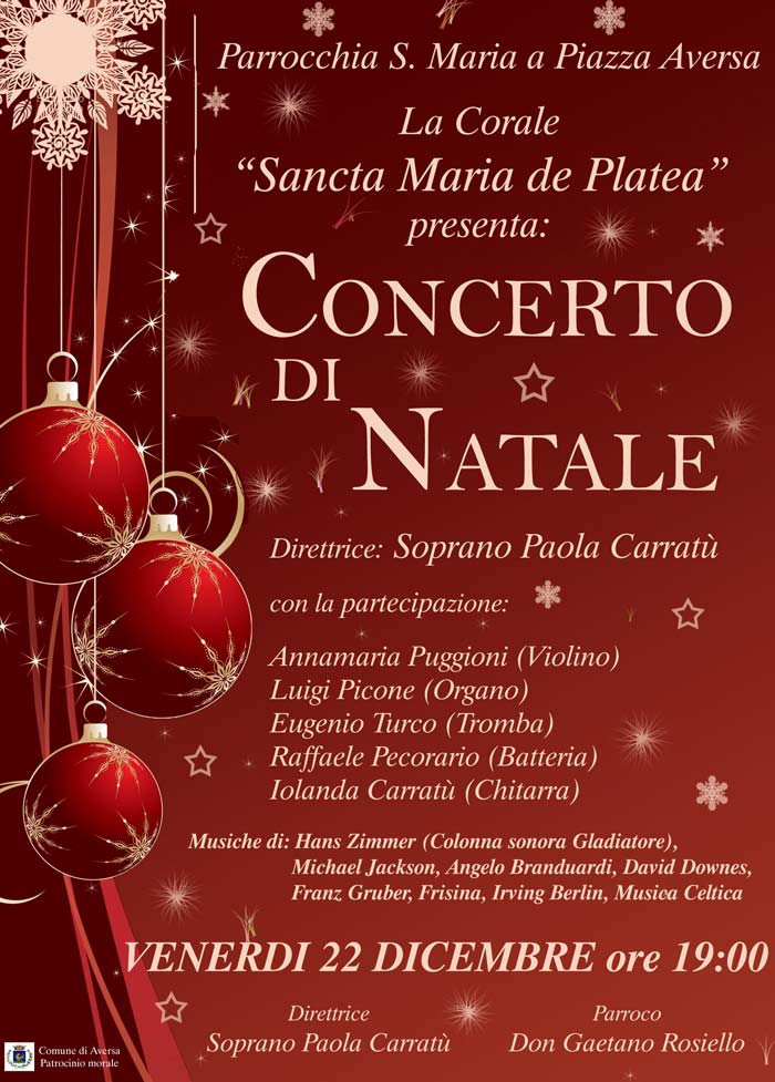 Concerto Di Natale.S M A Piazza Concerto Di Natale 2017 Diocesi Di Aversa